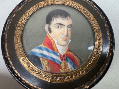 19th century school.
Portrait of a man.
Circular...