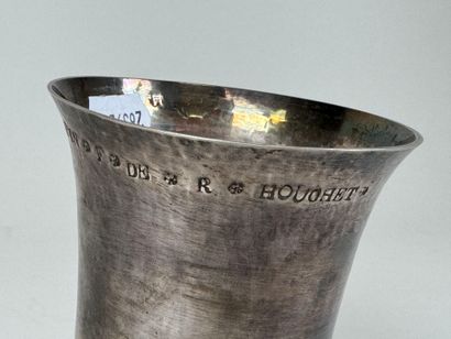 Silver pedestal tumbler marked 