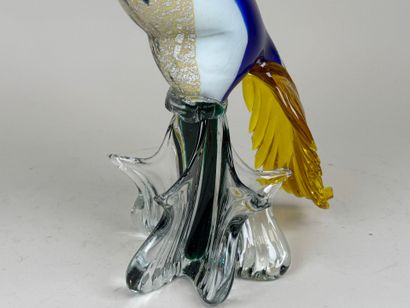 MURANO, XXe.
Oiseau.
Important sujet en verre...
