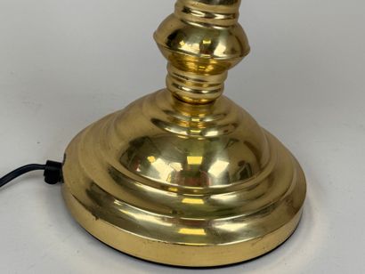 Lampe de bureau orientable en laiton doré...