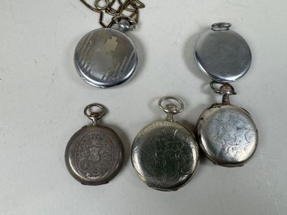 5 metal or silver watches or chronometers,...