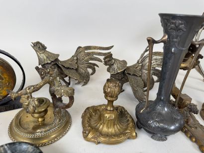 Set of bronze or brass trinkets including...
