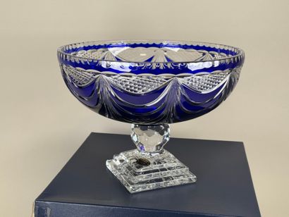 Large rafraichissoir bowl in cut and partially...