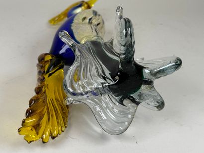 MURANO, XXe.
Oiseau.
Important sujet en verre...