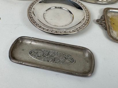 Small silver-plated lot including: Circular...