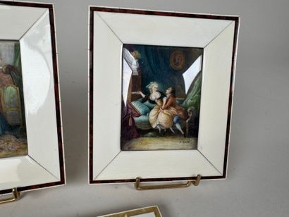 School, 20th century. Three miniatures on...