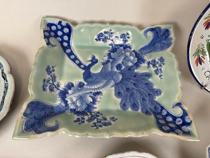 Earthenware and porcelain lot comprising:...