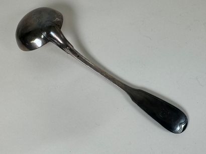 Silver ladle, Vieillard hallmark, fillet...