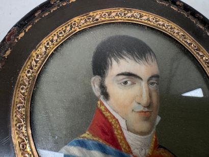 19th century school.
Portrait of a man.
Circular...