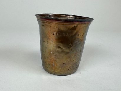 Minerve-patterned silver timbale with fillet...