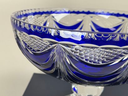 Large rafraichissoir bowl in cut and partially...