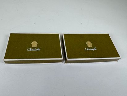 CHRISTOFLE.
Modèle ALBI.
Suite de 12 porte-couteaux...