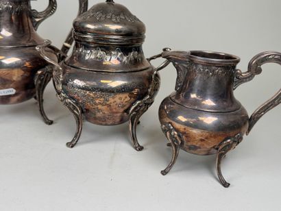 Silver-plated coffee and tea service with...