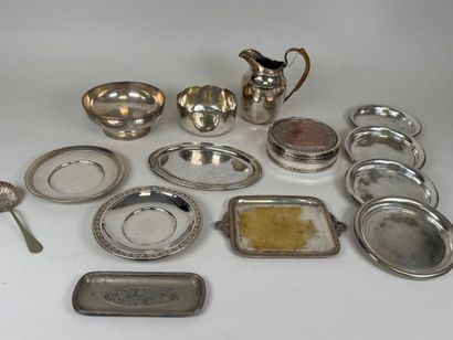 Small silver-plated lot including: Circular...