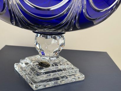 Large rafraichissoir bowl in cut and partially...