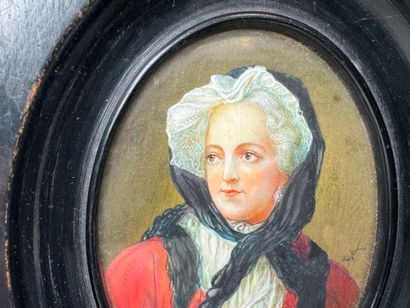 Jean-Marc NATTIER (1685-1766), d'après.
Miniature...