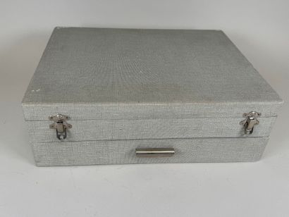 Part of a silver-plated menagère, net pattern,...