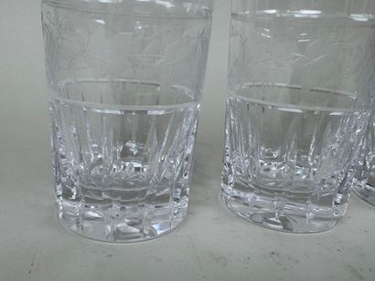 Série de 6 verres à orangeade en cristal...