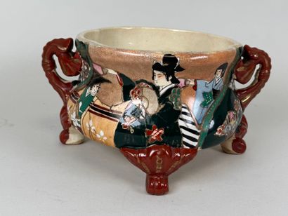 ASIA, 20th C. Small polychrome and enameled...