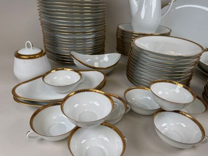 Limoges, 20th century. Part of a white and...