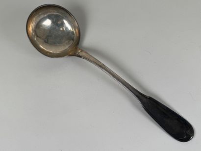 Silver ladle, Vieillard hallmark, fillet...
