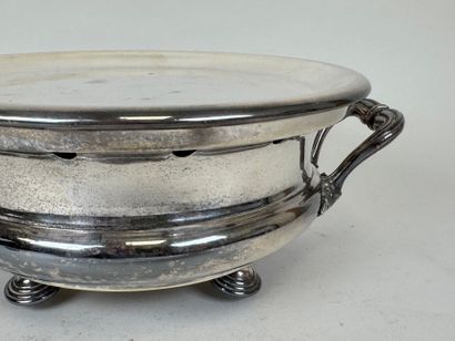 CHRISTOFLE.
Circular stove in silver-plated...