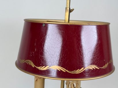 Lampe de bureau dite bouillotte en bronze...