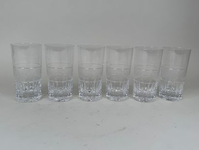 Série de 6 verres à orangeade en cristal...