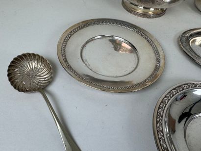 Small silver-plated lot including: Circular...