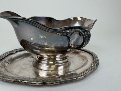 CHRISTOFLE Sauceboat in silver-plated metal...