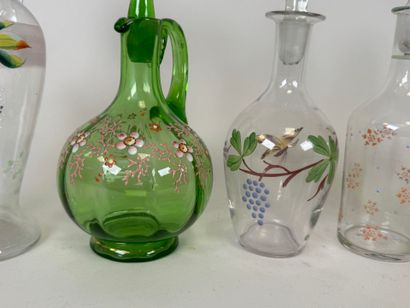 Six carafons ou carafes certaines partiellement...