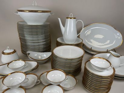 Limoges, 20th century. Part of a white and...