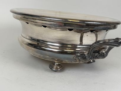CHRISTOFLE.
Circular stove in silver-plated...