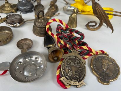 Set of bronze or brass trinkets including...