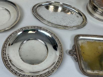 Small silver-plated lot including: Circular...