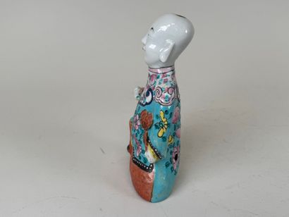 CHINE, XXe. 
Petit personnage en céramique...