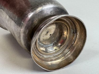 Silver pedestal tumbler marked 