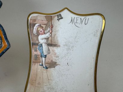 Lot comprising: - HENRIOT QUIMPER: polychrome...