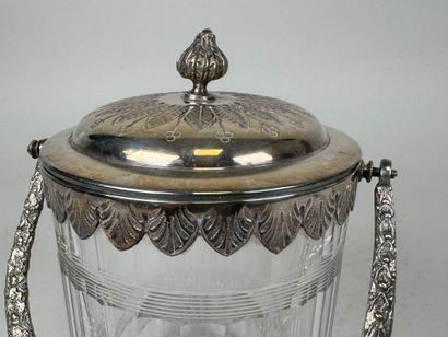 Crystal bisque seal with silver-plated metal...
