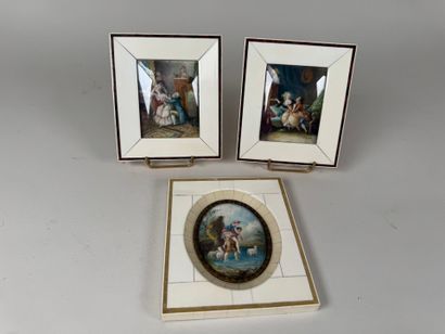 School, 20th century. Three miniatures on...