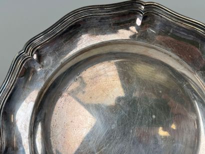 CHRISTOFLE 
Silver-plated metal dish with...