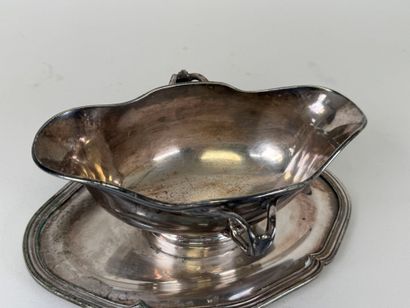 CHRISTOFLE Sauceboat in silver-plated metal...