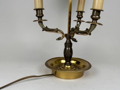 Lampe de bureau dite bouillotte en bronze...