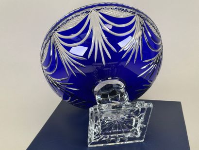 Large rafraichissoir bowl in cut and partially...