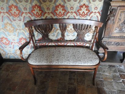 In the taste of THONET. 
Two-seat bench in...