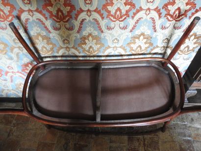 In the taste of THONET. 
Two-seat bench in...