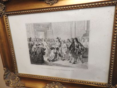 Set of 14 lithographs depicting historical...