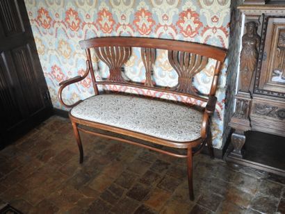 In the taste of THONET. 
Two-seat bench in...