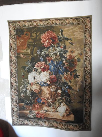 Modern mechanical tapestry presenting a still...