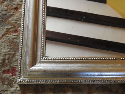 Restoration-style wooden mirror, re-lacquered...